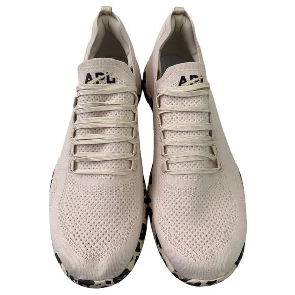APL Men's Parchment/Leopard TechLoom Breeze Light Running Sneakers - Size US 14 - Picture 3 of 9